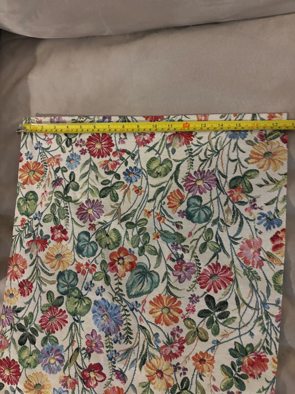 Emme Portugal Floral Tapestry Table Runner 17x70 Jacquard Gobelin Botanical